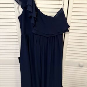 Lulu's Blue One-Shoulder Dress for Weddings